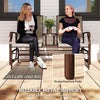 Patio Glider Rocking Chair 2 Person Outdoor Loveseat Rocker Garden Furniture Bench, Flaxen