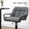 Swivel Barstools Set of 2 Adjustable Bar Stools with Footrest Armrests and PU Leather Back for Dining Room