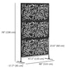 Metal Outdoor Privacy Screen, Freestanding Outdoor Divider with Stand, Decorative Privacy Panel, 78