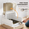 Stainless Steel Cat Litter Box, Easy-Clean Enclosure with Scoop & Flip Lid, 27.6