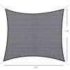 10ft x10ft Square Canopy Sun Sail Shade Garden Cover UV Protector Outdoor Patio Lawn Shelter with Carrying Bag Grey