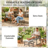 11 Pieces Wicker Patio Dining Set, Rattan Outdoor Furniture Set with 6 Armchairs, 4 Stools, Light Grey