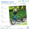 Aosom Kick Scooter with Adjustable Handlebar, Kids Scooter with 2 Brakes Basket Cupholder 16
