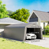 12' x 20' Portable Garage, Heavy Duty Carport Canopy with Ventilation Windows and Large Roll-up Door