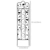 2 Pack Garden Trellis for Climbing Plants, Outdoor Metal Grid Panels with Birds and Leaves, for Roses, Vine Flower, Cucumber, Clematis, 59