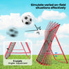 Soozier Soccer 5 Angles Adjustable Soccer Rebounder Net, Multi-Sport Training Bounce Back Net, Red