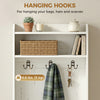 Modern Hall Tree with Shoe Storage Bench, Coat Rack and Shelves, White