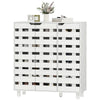 Shoe Cabinet, 20 Pair Shoe Storage Cabinet with Hollowed-Out Doors, White