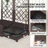 Raised Garden Bed with Trellis, Plastic Raised Flower Bed with Drainage Holes and Drain Plugs, 32