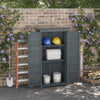 Outdoor Garden Shed, Wooden Tool Storage Shed, 3-Tier Shelves, Asphalt Roof, Shutter Doors, 34.3