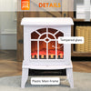 Electric Fireplace Heater, Freestanding Fireplace Stove with Realistic Flame and Overheat Protection, 750W/1500W