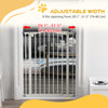 Extra Tall Dog Gate with Door, Pressure Fit, Auto Close, Double Locking for Doorways Hallways Stairs, 29