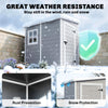 4x5 Lean to Garden Shed with Window Lockable for Garden Tool Storage
