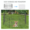 30inch 8-Panel Octagon Pet Exercise Playpen Crate Foldable Dog Cage Pen Puppy Kennel, Black