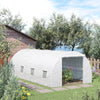 20x10x7ft Heavy Duty Tunnel Walk-in Greenhouse Outdoor Backyard Seed Plant Vegetables Grow Warm House, White