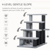 Cat Stairs for Bed, Couch 4 Steps, Small Cat Tree for Indoor Cats with Scratching Posts Toy Ball, 23.5
