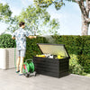 Large Deck Box, Outdoor Storage Container with Lock for Pool Toys, Garden Tools, Furniture and Sports Equipment, Grey