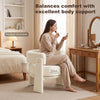 Upholstered Armchair, Sherpa Accent Chair with Lumbar Pillow, Padded Armrests and Thick Cushion, Cream White