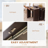Extendable Dining Table, Expandable Kitchen Table for Small Spaces, Seats up to 6 People, Dark