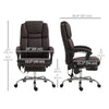 Massage Office Chair, Reclining Executive Office Chair with 6-Point Vibration, Footrest and High Back