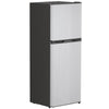 Double Door Mini Fridge with Freezer, 4.6 Cu.Ft Small Refrigerator with Thermostat, Shelves, Reversible Door