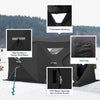 5-8 Person Pop-up Ice Fishing Shelter, Portable Ice Fishing Tent