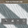 Reversible Outdoor RV Rug, Patio Floor Mat, 5' x 8' Plastic Straw Rug for Backyard, Deck, Beach, Camping, Grey & White
