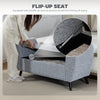 Upholstered Storage Bench with Arms, Modern Ottoman Bench for Bedroom, Entryway, and Living Room