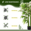 Set of 2 4.5FT Artificial Bamboo Tree Faux Decorative Plant in Nursery Pot for Indoor Outdoor Décor
