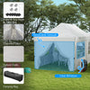 20x10 Pop Up Canopy with 6 Removable Sidewall, Carry Bag and 6 Sand Bags, Height Adjustable Instant Sun Shelter