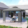 10 x 10 FT Canopy Gazebo, Double Roof Patio Gazebo with Screen Panels and Metal Frame for Deck, Backyard