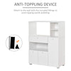 Compact Kitchen Pantry Cabinet Server Hutch Storage Buffet with Microwave Oven Stand Drawer and Shelves, White