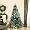 6FT Prelit Artificial Christmas Tree Warm White LED Light Holiday Home Xmas Decoration with Automatic Open, White