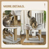 Cat Tower Condo for Indoor Cats, Small Cat Tree with Jute Scratching Posts, Top Perch, Dangling Balls, Light Grey