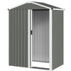 4.5 x 3ft Outdoor Storage Shed, Waterproof Metal Garden Shed with Lockable Door for Backyard, Patio, Lawn, Light Grey