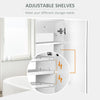 Bathroom Mirror Cabinet, Wall-Mounted Storage Organizer with Double Doors, Adjustable Shelf, White