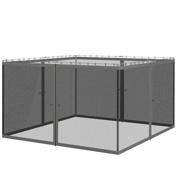 Replacement Mosquito Netting for Gazebo 12' x 12' Black Screen Walls for Canopy with Zippers