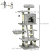 52 Inch Large Cat Tree for Indoor Cats, Light Grey