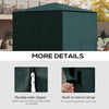 Gazebo Curtains, 10' x 10' Universal Replacement Privacy Curtain, 4-Panels Sidewall with Hooks/C-Rings, Slate Grey