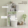 Farmhouse Over the Toilet Cabinet with Barn Doors, Over the Toilet Storage Cabinet with Adjustable Shelf, White