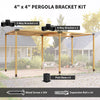 12PCS Pergola Kit, Pergola Brackets with 3-Way & 4-Way Corner Brackets for 4