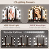 Makeup Vanity Desk with Mirror and Stool, Vanity Set with 10 LED Lights, 5 Drawers and 3 Compartments, Black
