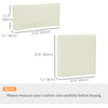 Replacement Cushions for Rattan Furniture, 14 Piece Outdoor Seat Cushion Pad for Patio Set, 7 Seat and 7 Back