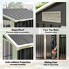 5ft x 4ft Garden Metal Storage Shed, Tool Storage Shed with Top Vents, Sliding Door, Sloped Roof and Foundation Kit for Garden, Patio, Lawn, Dark Grey
