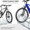 3-Bike Bicycle Floor Parking Rack Cycling Storage Stand Ground Mount Garage Organizer for Indoor and Outdoor Use