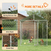 6.6' x 6.6' x 7.8' Outdoor Dog Kennel Heavy Duty Galvanized Steel Chain Link with UV-resistant Roof