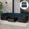 Outdoor Patio Rattan Sofa Set Cushion Polyester Cover Replacement- No Cushion Included