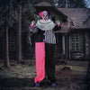5.7FT Life Size Halloween Decoration, Animated Clown with Sound Activated, Light Up Eyes, Motion, Laugh