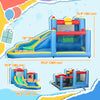 Qaba Bouncy Castle for Kids with 550W Blower, Water Slide, 2 Splash Pools, Basketball Hoop, Dart Board,12.6' x 9.5' x 5.9'