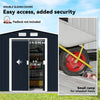 9.1'x6.4'x6.3' Garden Storage Shed w/ Foundation Kit Metal Tool Storage House w/ Double Doors, Dark Grey